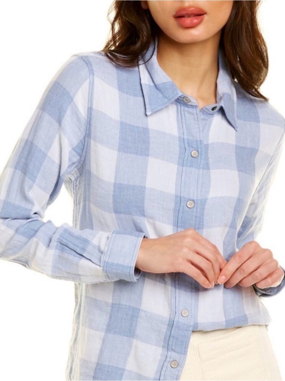 Faherty Belmar Reversible Button Down Top 100% Cotton Size XS